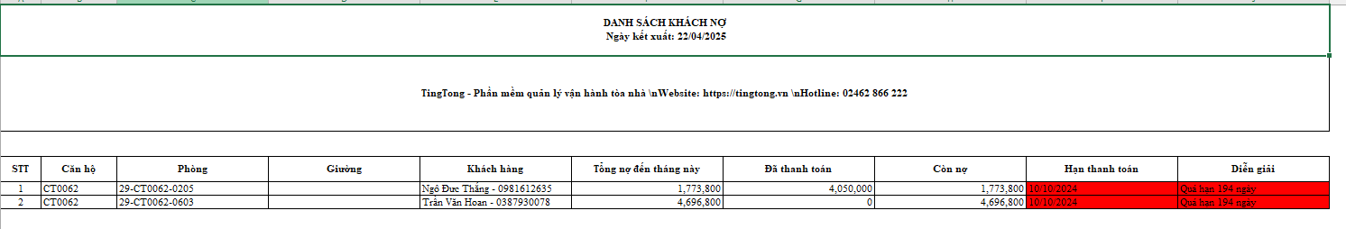 File dữ liệu đã xuất
